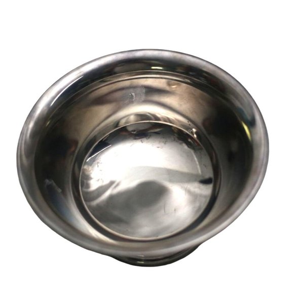 Poole Silver Company Bowl 502 Authentic Reproduction Footed 6" Vintage - Picture 2 of 4